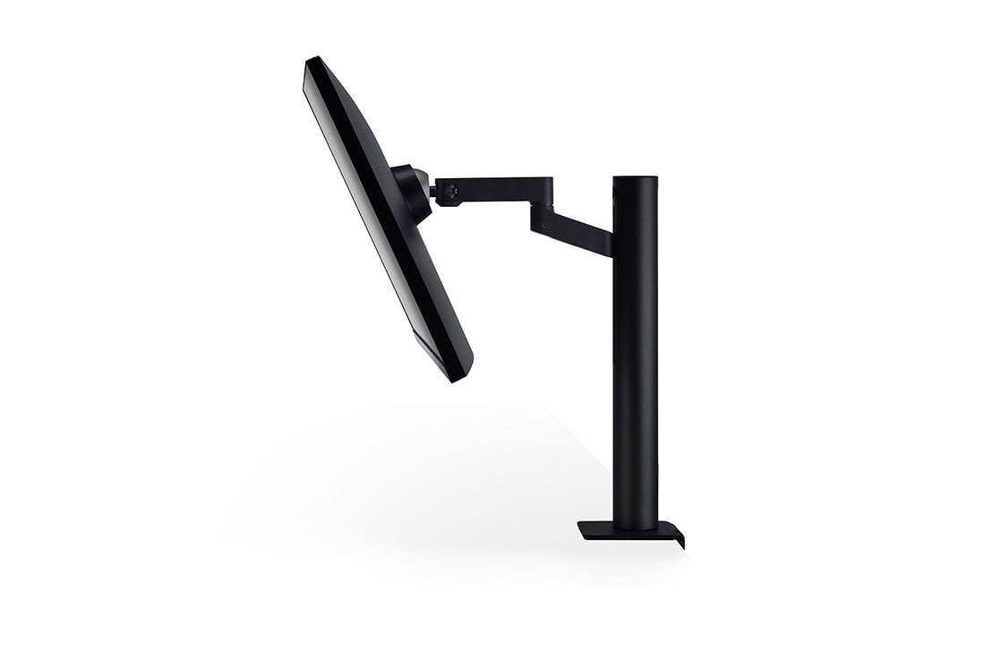 LG شاشة UHD 4K Ergo IPS مقاس 31.5 بوصة بتقنية DCI-P3 وhdr10 ومنفذ USB-C, side view with monitor tilted downward, 32UN880K-B, thumbnail 8