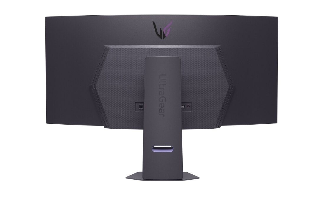 LG شاشة الألعاب المنحنية LG UltraGear™ OLED مقاس 45 بوصة بدقة WQHD ‏ونظام تشغيل webOS وزمن استجابة 0.03ms (GtG) ومعدل تحديث 240Hz وميزة LG AI, صورة خلفية مع إطفاء الإضاءة, 45GX90SA-B, thumbnail 6