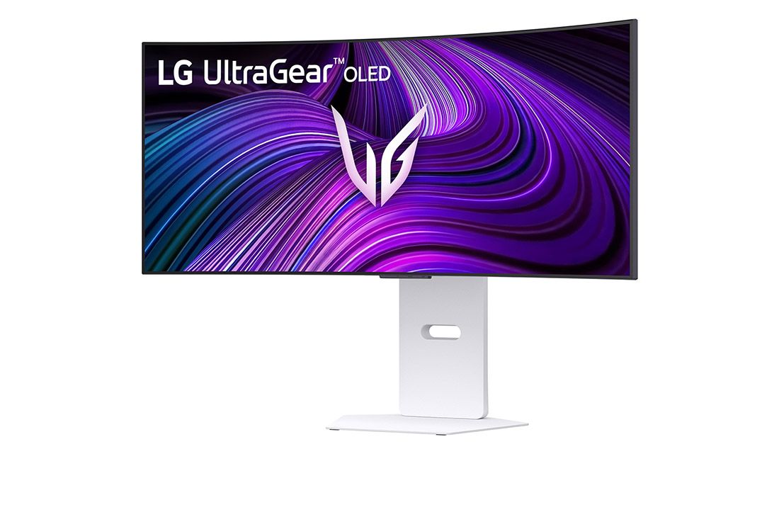 LG شاشة الألعاب المنحنية LG UltraGear™ OLED مقاس 34 بوصة بدقة WQHD ‏ونظام تشغيل webOS وزمن استجابة 0.03ms (GtG) ومعدل تحديث 240Hz وميزة LG AI, صورة جانبية - 15 درجة, 34GX90SA-W, thumbnail 2