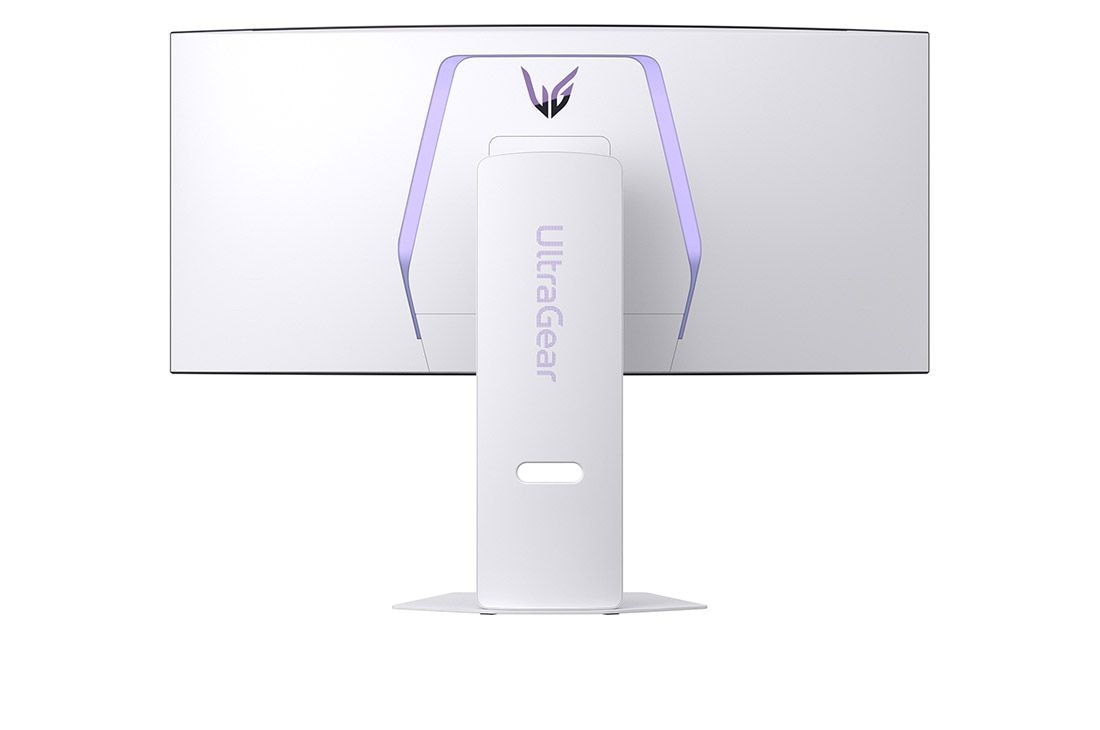 LG شاشة الألعاب المنحنية LG UltraGear™ OLED مقاس 34 بوصة بدقة WQHD ‏ونظام تشغيل webOS وزمن استجابة 0.03ms (GtG) ومعدل تحديث 240Hz وميزة LG AI, صورة خلفية مع تشغيل الإضاءة, 34GX90SA-W, thumbnail 11