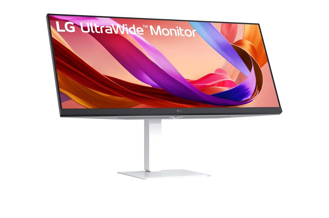 LG شاشة UltraWide WFHD مقاس 34 بوصة: 100Hz، HDR 400، وتصميم بلا حواف, صورة جانبية مائلة بزاوية -15 درجة, 34U530A-W, thumbnail 5
