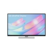 LG شاشة UltraFine مقاس 27 بوصة بدقة 4K وHDR10, front view with low height, 27us550-w, thumbnail 8