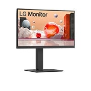 LG شاشة IPS FHD مقاس 24 بوصة: معدل تحديث 100 هرتز، USB-C™، ومكبرات صوت مدمجة, +15 degree side view, 24BA650-B, thumbnail 2