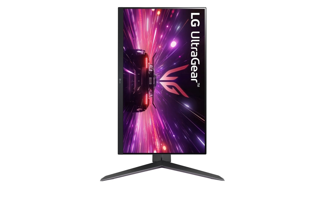 LG شاشة ألعاب UltraGear FHD مقاس 24 بوصة | معدل تحديث 180Hz وHDR 10  و تقنية AMD FreeSync, صورة أمامية مع دوران الشاشة بمقدار 90 درجة في مشهد عمودي, 24GS65F-B, thumbnail 10