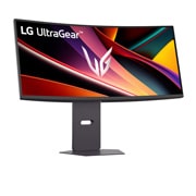 LG شاشة ألعاب منحنية إل جي UltraGear WQHD مقاس 34 بوصة | معدل تحديث 160Hz و1ms MBR و NVIDIA G-SYNC, side view, 34G600A-B, thumbnail 5