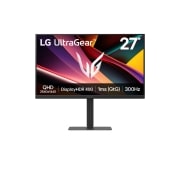 LG شاشة الألعاب LG UltraGear™ G6 بدقة QHD IPS مقاس 27 بوصة ومعدل تحديث 300Hz‏ | 27G640A مع DCI-P3 95% (Typ.)‏، VESA DisplayHDR™ 400،‏ 1ms (GtG)،‏ USB-C‏ (توصيل الطاقة بقدرة 15 واط), صورة أمامية, 27G640A-B, thumbnail 1