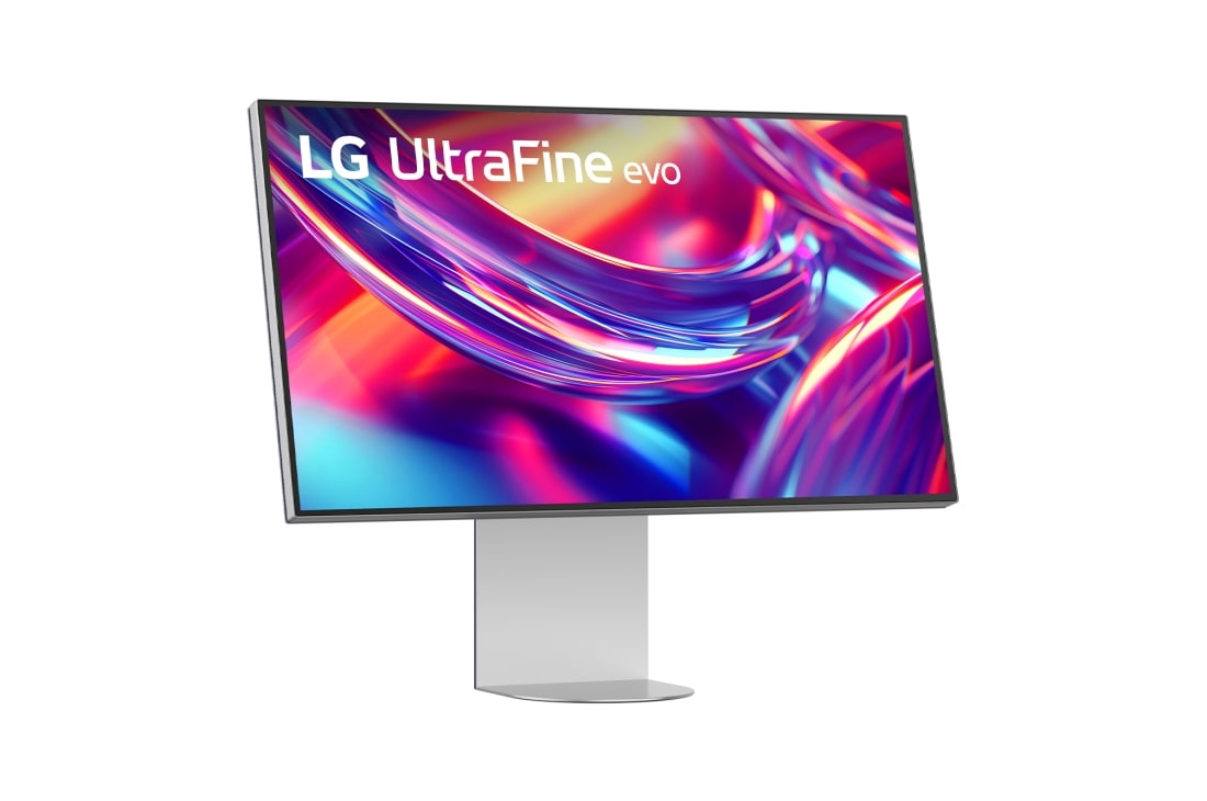 LG شاشة إل جي UltraFine™ evo مقاس 32 بوصة بدقة 6K، تدعم HDR600، منفذي Thunderbolt™ 5 و HDMI 2.1, صورة جانبية بزاوية 15 درجة مع إمالة الشاشة, 32U990A-S, thumbnail 3