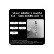 LG شاشة إل جي UltraFine™ evo مقاس 32 بوصة بدقة 6K، تدعم HDR600، منفذي Thunderbolt™ 5 و HDMI 2.1, بطاقة USP: مجموعة منافذ متكاملة لمركز اتصال قوي — تدعم أجهزة Mac وأجهزة الكمبيوتر الشخصية, 32U990A-S, thumbnail 15