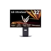 LG شاشة ألعاب LG UltraGear™ GX8 مقاس 32 بوصة OLED 4k، معدل تحديث مزدوج Hz 165~330 و AMD FreeSync™ Premium Pro, صورة أمامية, 32GX850A-B, thumbnail 1