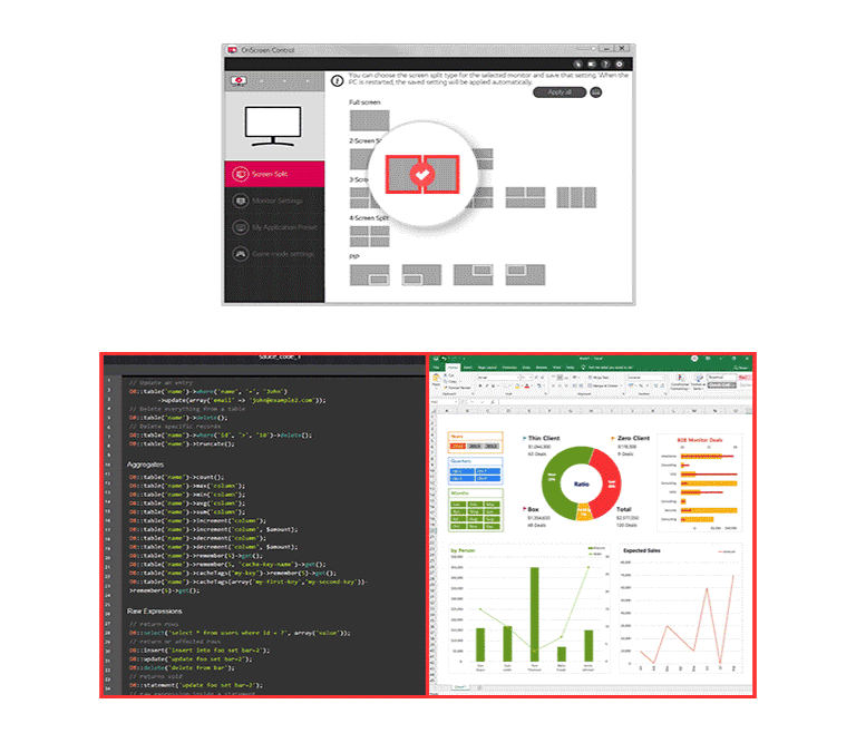 ميزة OnScreen Control توفر واجهة مستخدم أكثر سهولة.	