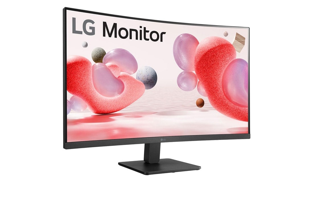 LG شاشة إل جي منحنية 31.5 بوصة Full HD بتحديث 100Hz لعرض أكثر سلاسة، تصميم بلا حواف، وراحة للعين, صورة جانبية + 15 درجة, 32MR50C-B, thumbnail 3