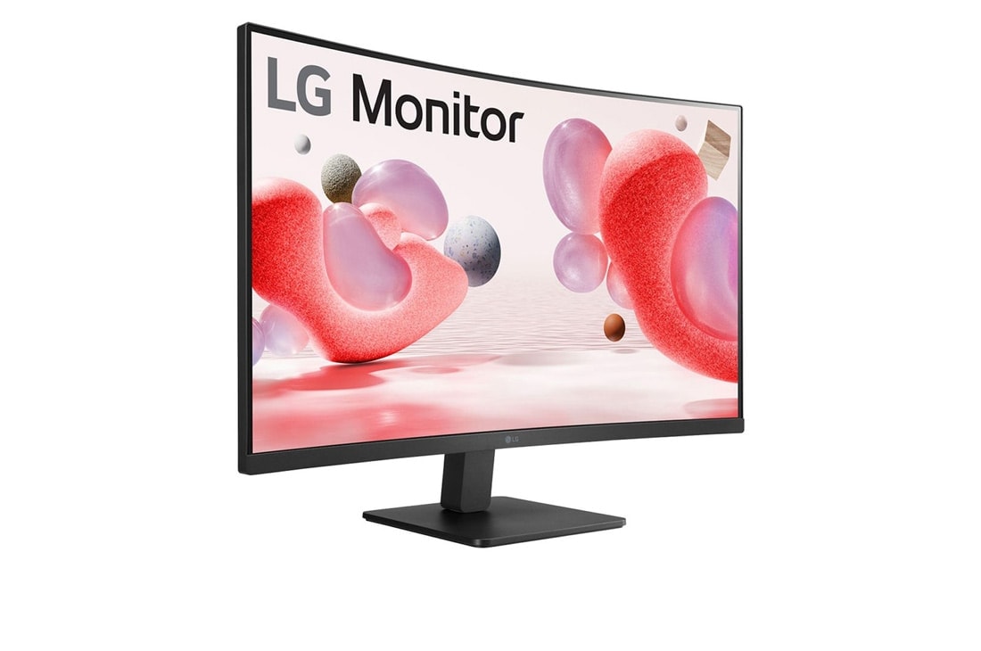 LG شاشة إل جي منحنية 31.5 بوصة Full HD بتحديث 100Hz لعرض أكثر سلاسة، تصميم بلا حواف، وراحة للعين, صورة عامة, 32MR50C-B, thumbnail 4