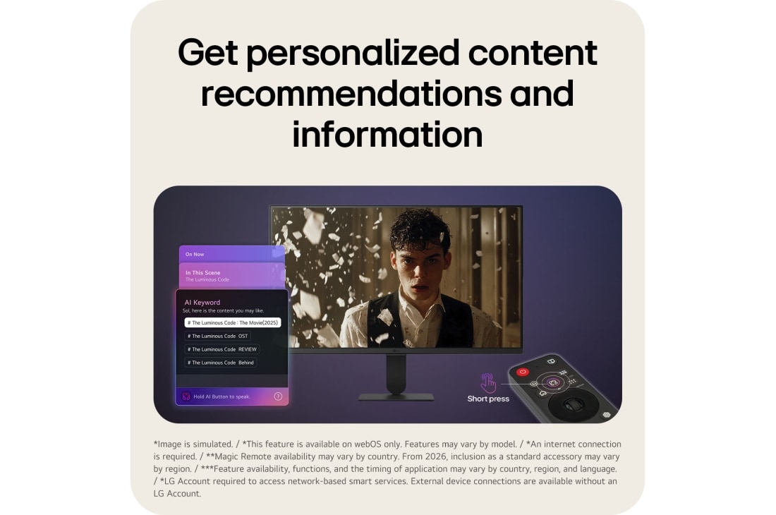 LG شاشة LG الذكية AI U5s IPS مقاس 24 بوصة ، Full HD للبث مع webOS, يقدم AI Concierge توصيات مخصصة بناءً على أنماط المشاهدة وسياق الاستخدام., 24U511SB-B, thumbnail 10
