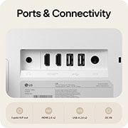 LG شاشة LG الذكية AI U5s IPS مقاس 27 بوصة ، Full HD للبث مع webOS, منافذ خلفية لشاشة LG Smart Monitor تعرض خيارات الاتصال HDMI 2.0 ومخرج سماعة الرأس وDC-IN., 27U511SB-W, thumbnail 12