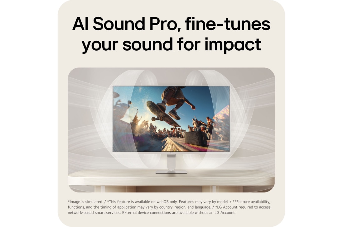 LG شاشة LG الذكية AI U5s IPS مقاس 27 بوصة ، Full HD للبث مع webOS, يقدم AI Sound Pro صوتًا غامرًا ومحسنًا بناءً على نوع المحتوى., 27U511SB-W, thumbnail 8