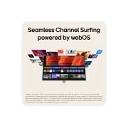 LG شاشة LG الذكية AI U5s مقاس 32 بوصة ، Full HD للبث مع webOS, صورة خلفية لشاشة LG Smart Monitor تعرض هيكل الحامل وتخطيط الاتصال., 32U501SB-B, thumbnail 5