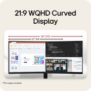 LG شاشة LG UltraWide™ مقاس 34 بوصة منحنية (1800R) WQHD 120Hz, مقارنة بين شاشة LG المنحنية مقاس 34 بوصة بنسبة عرض إلى ارتفاع 21:9 ودقة WQHD وشاشة مقاس 27 بوصة بنسبة 16:9، تُظهر مساحة العمل الأفقية الموسّعة., 34U601B-B, thumbnail 5
