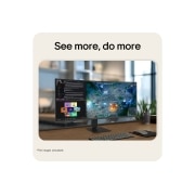 LG شاشة LG UltraWide™ المنحنية مقاس 34 بوصة بدقة WQHD ومعدل تحديث 144Hz ‏(1800R)، طراز 34U640B، مزودة بمنفذ USB-C ودعم HDR 10 وتغطية لونية sRGB 99% (قياسي)., شاشة LG UltraWide المنحنية على مكتب يعرض تخطيطًا متعدد المهام مع نوافذ متعددة للعمل والألعاب., 34U640B-B, thumbnail 4