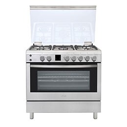 موقد غاز، 5 مناطق للطهي، تسخين مزدوج، زجاج باب قابل للإزالة، تنظيف حفاز2