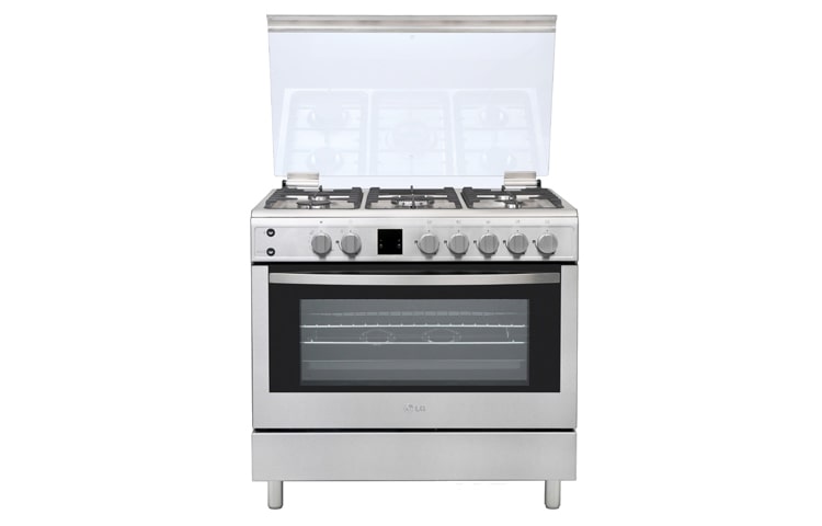 LG موقد غاز، 5 مناطق للطهي، تسخين مزدوج، زجاج باب قابل للإزالة، تنظيف حفاز, LF98V05S, thumbnail 1