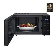 LG ميكروويف إل جي NeoChef سعة 30 لتر لون أسود, Front open with food, MS3032JAS, thumbnail 2