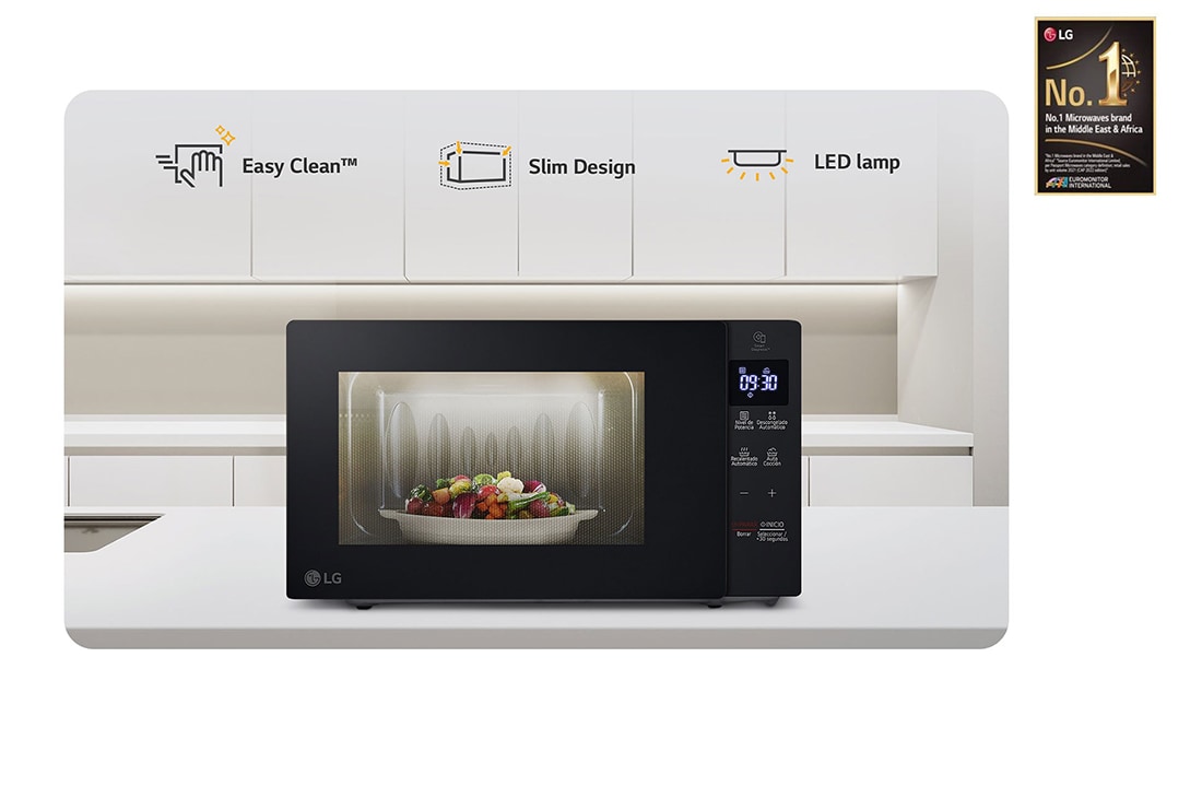 LG مايكروييف إل جي NeoChef سعة 20 لتر لون أسود, EasyClean™, MS2032GAS, thumbnail 3