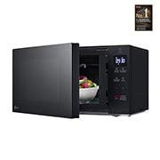 LG مايكروييف إل جي NeoChef سعة 20 لتر لون أسود, Left Side Open view with Food, MS2032GAS, thumbnail 6