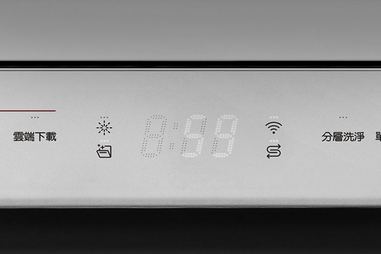 صورة مقربة للوحة LED لغسالة الأطباق المستقلة من LG.