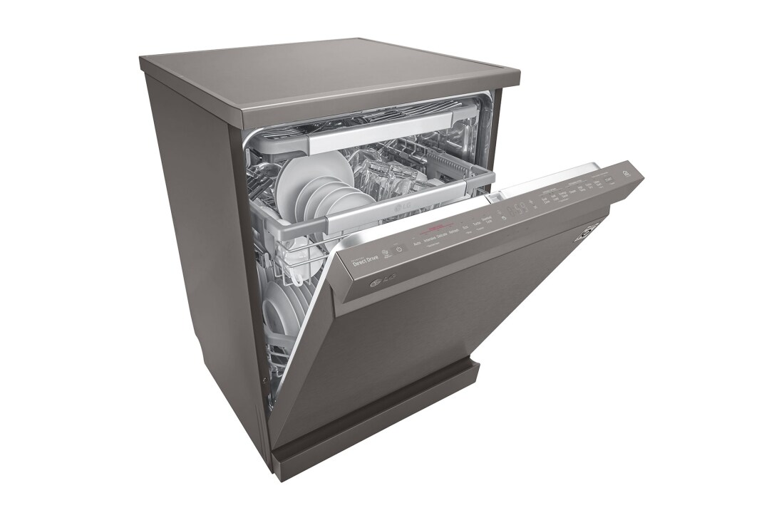 LG غسالة صحون إل جي بالبخار ™QuadWash ،إعداد المكان14، تقنية EasyRack™ Plus، محرك الدفع المباشر، تقنية ™ThinQ, DFB227HD, thumbnail 6