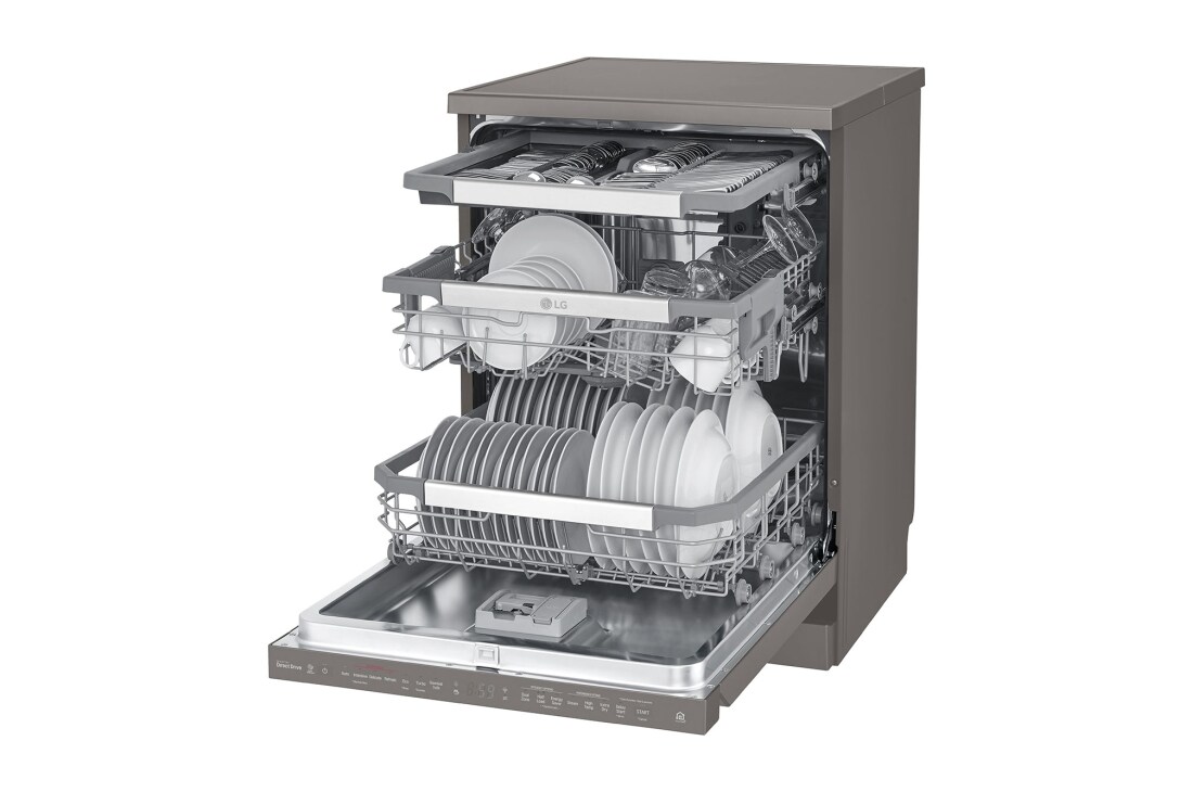 LG غسالة صحون إل جي بالبخار ™QuadWash ،إعداد المكان14، تقنية EasyRack™ Plus، محرك الدفع المباشر، تقنية ™ThinQ, DFB227HD, thumbnail 8