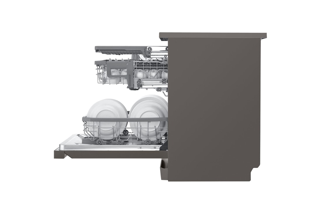 LG غسالة صحون إل جي بالبخار ™QuadWash ،إعداد المكان14، تقنية EasyRack™ Plus، محرك الدفع المباشر، تقنية ™ThinQ, DFB227HD, thumbnail 11