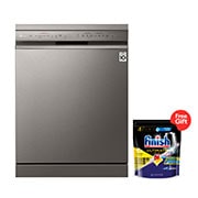 LG غسالة صحون إل جي بالبخار QuadWash،إعدادات المكان 14, غسالة صحون إل جي بالبخار ™QuadWash، محرك الدفع المباشر، تقنية EasyRack™ Plus، إعدادات المكان14،  تقنية ThinQ, DFB425FP, thumbnail 1