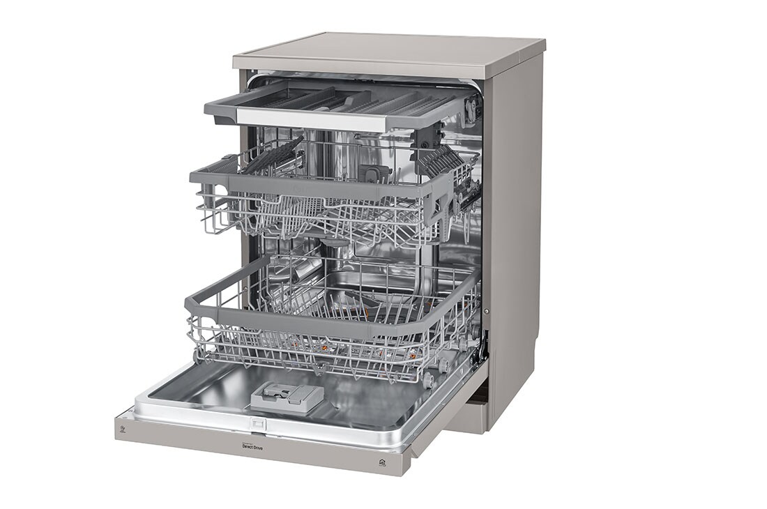 LG غسالة صحون إل جي بالبخار QuadWash،إعدادات المكان 14, غسالة صحون إل جي بالبخار ™QuadWash، محرك الدفع المباشر، تقنية EasyRack™ Plus، إعدادات المكان14،  تقنية ThinQ, DFB425FP, thumbnail 7