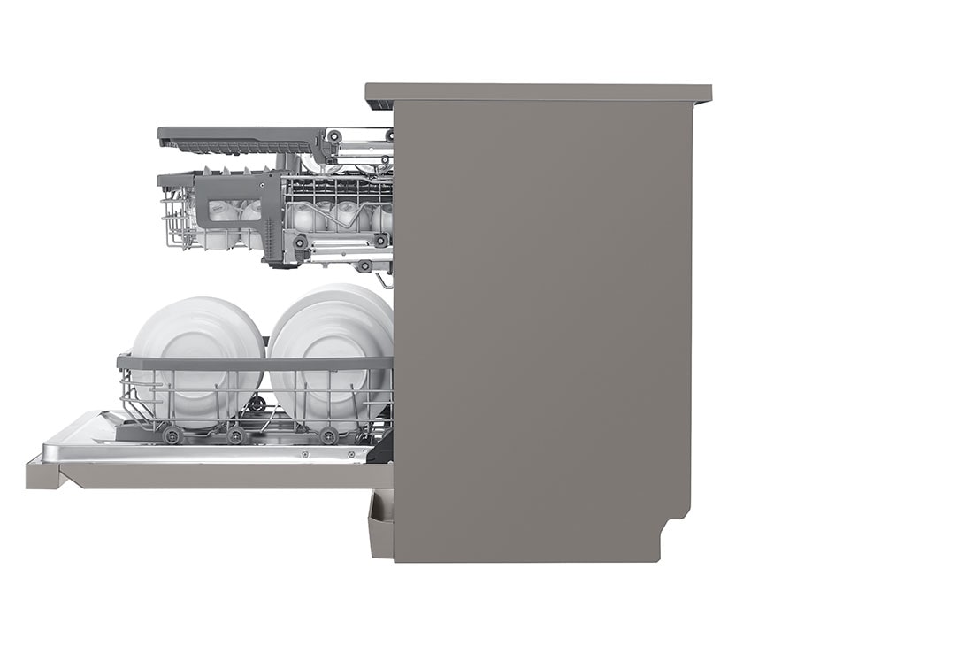 LG غسالة صحون إل جي بالبخار QuadWash،إعدادات المكان 14, غسالة صحون إل جي بالبخار ™QuadWash، محرك الدفع المباشر، تقنية EasyRack™ Plus، إعدادات المكان14،  تقنية ThinQ, DFB425FP, thumbnail 11