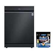 LG غسالة أطباق QuadWash™ بسعة 14 مكان تخزين باللون الأسود غير اللامع مع تقنية TrueSteam™ والتجفيف الحراري وAuto Open Dry., DFC287HMS, thumbnail 1