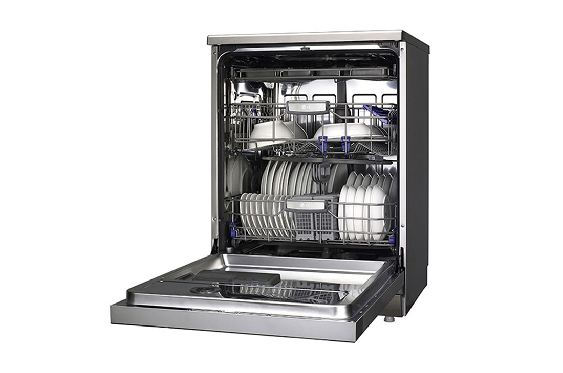 LG غسالة أطباق تعمل بتقنية محرك الدفع العاكس المباشرDirect Drive و تقنية البخار الحقيقي ™TrueSteam  و مزودة بأرفف ذكية ™SmartRack, D1442SF, thumbnail 5