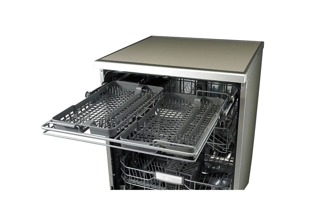 LG غسالة أطباق تعمل بتقنية محرك الدفع العاكس المباشر Direct Drive و تقنية البخار الحقيقي ™TrueSteam  و مزودة بأرفف ذكية ™SmartRack, D1495CF, thumbnail 4