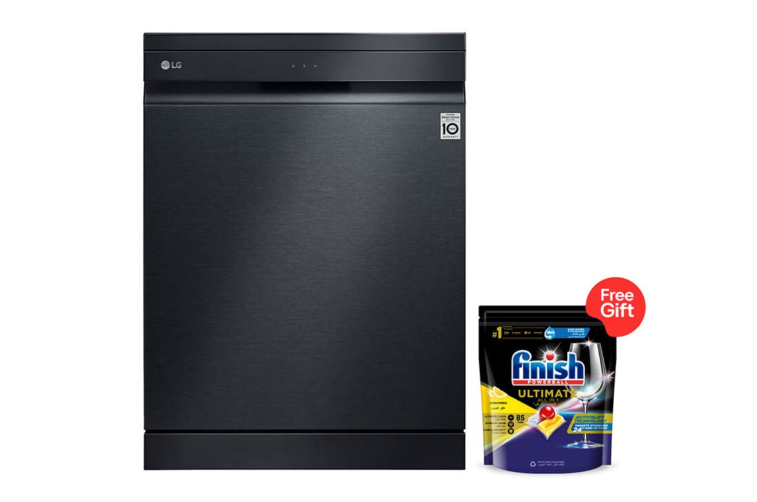 LG غسالة صحون QuadWash إل جي بالبخار إعداد المكان 14, Front view, DFB325HM