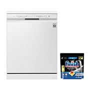 LG غسالة صحون 14 مكان QuadWash™، فضي بلاتيني، دورة تربو، محرك الدفع المباشر, Front view, DFC513FW, thumbnail 1