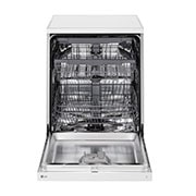 LG غسالة صحون 14 مكان QuadWash™، فضي بلاتيني، دورة تربو، محرك الدفع المباشر, Front open view, DFC513FW, thumbnail 3