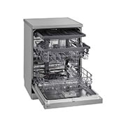 LG غسالة صحون 14 مكان ™QuadWash، فضي بلاتيني، دورة تربو، الرف الذكي, Rigth view , DFC513FV, thumbnail 8