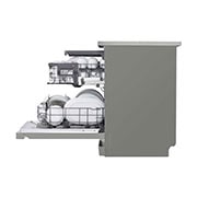 LG غسالة صحون 14 مكان ™QuadWash، فضي بلاتيني، الرف الذكي، دورة تربو, Side view, DFC513FV, thumbnail 5