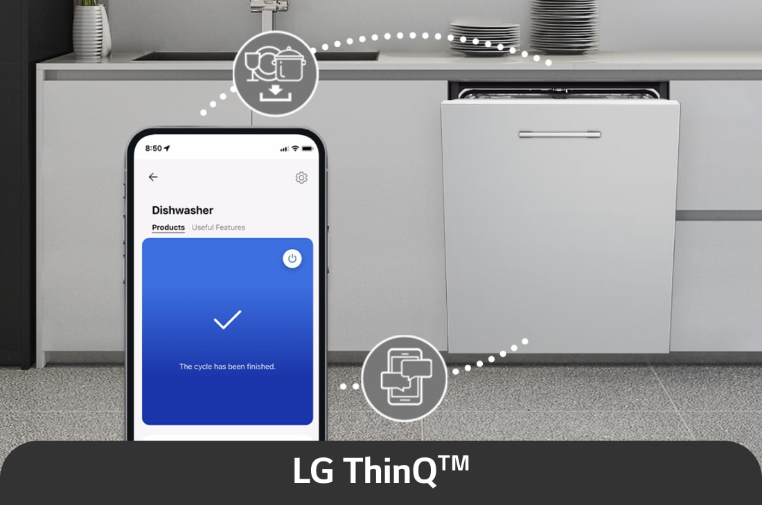 LG 60 سم غسالة أطباق مدمجة QuadWash™ ستانلس ستيل EasyRack™ Plus, صورة USP لحامل سهل الاستخدام بالإضافة إلى, DBC512TSE, thumbnail 4