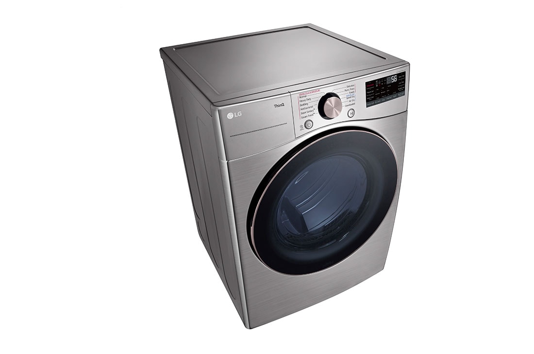 LG مجفف ذو عاكس مزدوج سعة 16 كجم لون فضي من إل جي, Left perspective view, RH16U8EVCW, thumbnail 6