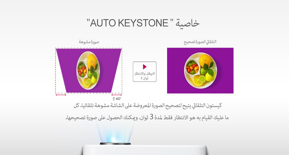 " AUTO KEYSTONE" خاصية