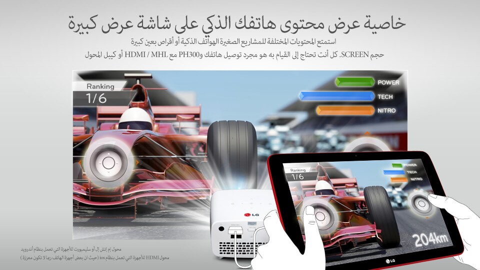 خاصية عرض محتوى هاتفك الذكي على شاشة عرض كبيرة