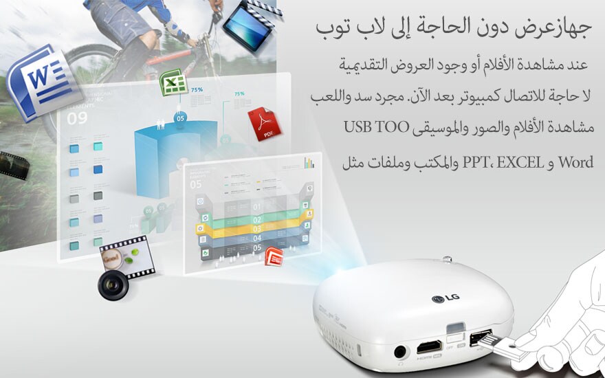جهازعرض دون الحاجة إلى لاب توب