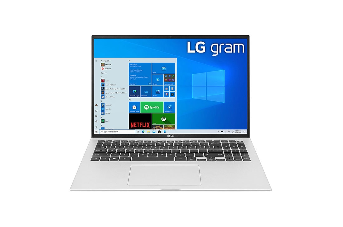 LG يعد إل جي جرام حاسوب محمول رقيق وخفيف الوزن للغاية بشاشة 16 بوصة مزود بمعالج Intel® Evo من الجيل الحادي عشر Intel® Core ™ i7 ومعالج رسومات Iris® Xe, 16Z90P-G.AA78E1, 16Z90P-G