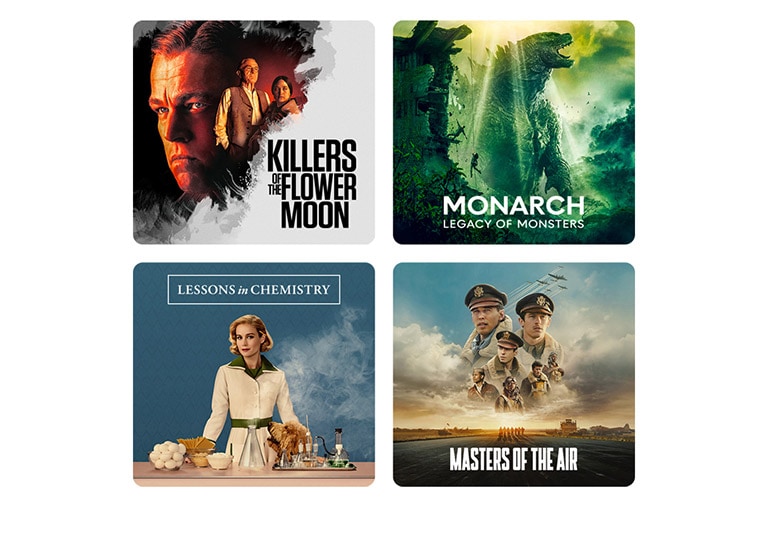 صورة لتلفزيون LG OLED TV. محتويات Apple TV+ موجودة على الشاشة.