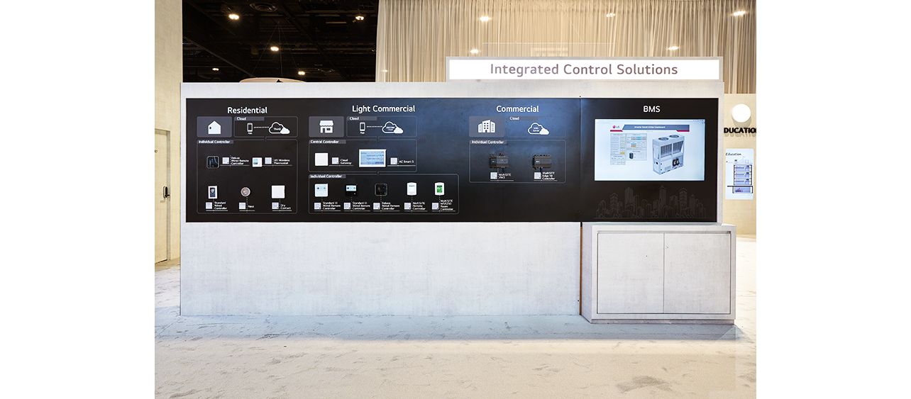 LG presented LG HVAC diverse arrary of control system at AHR EXPO in Chicago.